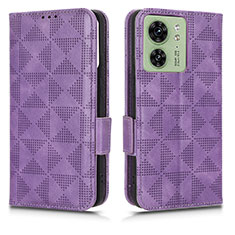 Handytasche Stand Schutzhülle Flip Leder Hülle C02X für Motorola Moto Edge 40 5G Violett