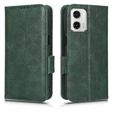 Handytasche Stand Schutzhülle Flip Leder Hülle C02X für Motorola Moto G53y 5G Grün