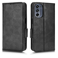 Handytasche Stand Schutzhülle Flip Leder Hülle C02X für Motorola Moto G62 5G Schwarz