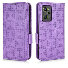 Handytasche Stand Schutzhülle Flip Leder Hülle C02X für Realme Q5 Pro 5G Violett