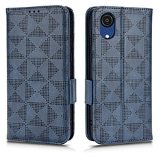 Handytasche Stand Schutzhülle Flip Leder Hülle C02X für Samsung Galaxy A03 Core Blau