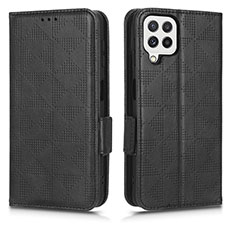 Handytasche Stand Schutzhülle Flip Leder Hülle C02X für Samsung Galaxy A12 5G Schwarz