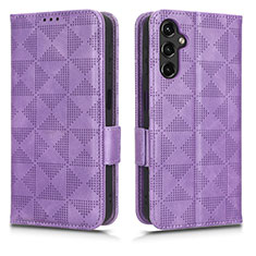 Handytasche Stand Schutzhülle Flip Leder Hülle C02X für Samsung Galaxy A14 4G Violett