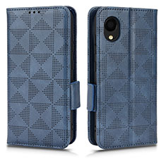 Handytasche Stand Schutzhülle Flip Leder Hülle C02X für Samsung Galaxy A22 5G SC-56B Blau