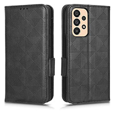 Handytasche Stand Schutzhülle Flip Leder Hülle C02X für Samsung Galaxy A23 4G Schwarz