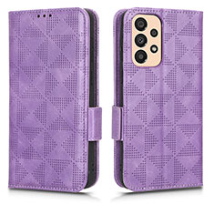 Handytasche Stand Schutzhülle Flip Leder Hülle C02X für Samsung Galaxy A23 4G Violett