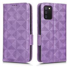 Handytasche Stand Schutzhülle Flip Leder Hülle C02X für Samsung Galaxy M02s Violett