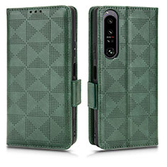 Handytasche Stand Schutzhülle Flip Leder Hülle C02X für Sony Xperia 1 IV SO-51C Grün