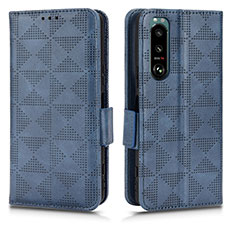 Handytasche Stand Schutzhülle Flip Leder Hülle C02X für Sony Xperia 5 III Blau