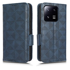 Handytasche Stand Schutzhülle Flip Leder Hülle C02X für Xiaomi Mi 13 5G Blau