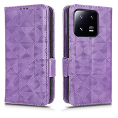 Handytasche Stand Schutzhülle Flip Leder Hülle C02X für Xiaomi Mi 13 Pro 5G Violett