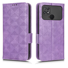 Handytasche Stand Schutzhülle Flip Leder Hülle C02X für Xiaomi Poco C40 Violett