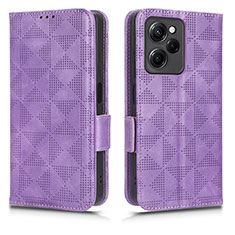 Handytasche Stand Schutzhülle Flip Leder Hülle C02X für Xiaomi Poco X5 Pro 5G Violett