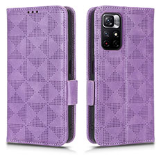 Handytasche Stand Schutzhülle Flip Leder Hülle C02X für Xiaomi Redmi Note 11T 5G Violett