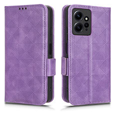 Handytasche Stand Schutzhülle Flip Leder Hülle C02X für Xiaomi Redmi Note 12 4G Violett