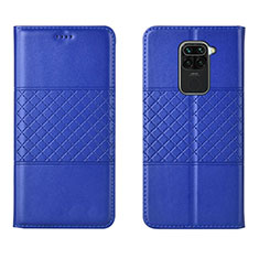 Handytasche Stand Schutzhülle Flip Leder Hülle C03 für Xiaomi Redmi Note 9 Blau