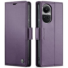 Handytasche Stand Schutzhülle Flip Leder Hülle C03S für Oppo Reno10 5G Violett