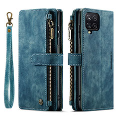 Handytasche Stand Schutzhülle Flip Leder Hülle C03S für Samsung Galaxy A12 5G Blau