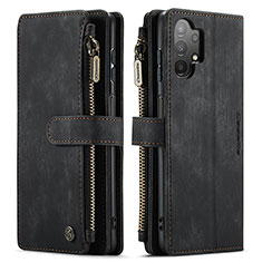 Handytasche Stand Schutzhülle Flip Leder Hülle C03S für Samsung Galaxy A13 4G Schwarz