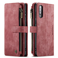 Handytasche Stand Schutzhülle Flip Leder Hülle C03S für Samsung Galaxy A50 Rot