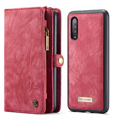 Handytasche Stand Schutzhülle Flip Leder Hülle C03S für Samsung Galaxy A70 Rot