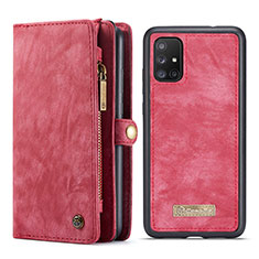 Handytasche Stand Schutzhülle Flip Leder Hülle C03S für Samsung Galaxy A71 4G A715 Rot