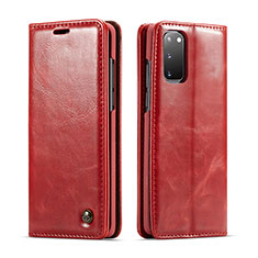 Handytasche Stand Schutzhülle Flip Leder Hülle C03S für Samsung Galaxy S20 Rot