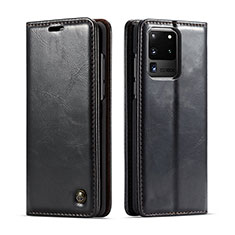 Handytasche Stand Schutzhülle Flip Leder Hülle C03S für Samsung Galaxy S20 Ultra 5G Schwarz