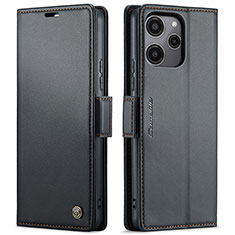 Handytasche Stand Schutzhülle Flip Leder Hülle C03S für Xiaomi Poco M6 Pro 5G Schwarz