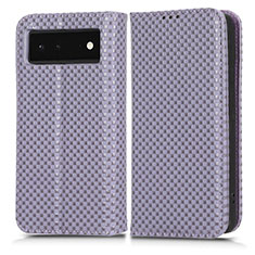 Handytasche Stand Schutzhülle Flip Leder Hülle C03X für Google Pixel 6 5G Violett