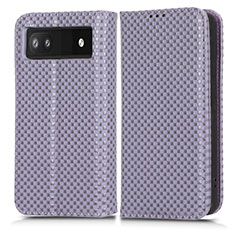 Handytasche Stand Schutzhülle Flip Leder Hülle C03X für Google Pixel 6a 5G Violett