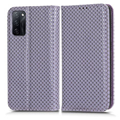 Handytasche Stand Schutzhülle Flip Leder Hülle C03X für Oppo A55S 5G Violett