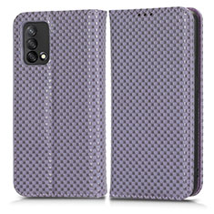 Handytasche Stand Schutzhülle Flip Leder Hülle C03X für Oppo A74 4G Violett