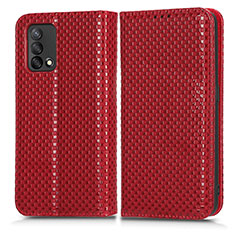 Handytasche Stand Schutzhülle Flip Leder Hülle C03X für Oppo F19 Rot