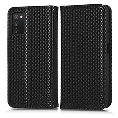 Handytasche Stand Schutzhülle Flip Leder Hülle C03X für Samsung Galaxy A02s Schwarz