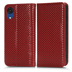 Handytasche Stand Schutzhülle Flip Leder Hülle C03X für Samsung Galaxy A03 Core Rot