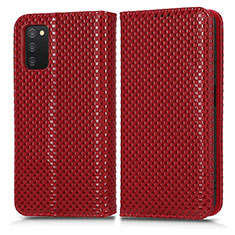 Handytasche Stand Schutzhülle Flip Leder Hülle C03X für Samsung Galaxy M02s Rot