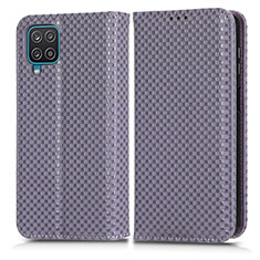 Handytasche Stand Schutzhülle Flip Leder Hülle C03X für Samsung Galaxy M12 Violett