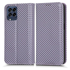 Handytasche Stand Schutzhülle Flip Leder Hülle C03X für Samsung Galaxy M53 5G Violett