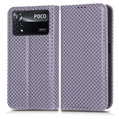 Handytasche Stand Schutzhülle Flip Leder Hülle C03X für Xiaomi Poco X4 Pro 5G Violett