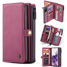 Handytasche Stand Schutzhülle Flip Leder Hülle C04S für Samsung Galaxy S20 Plus 5G Rot