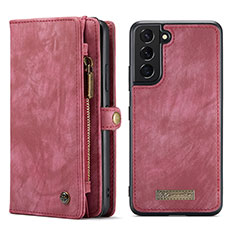 Handytasche Stand Schutzhülle Flip Leder Hülle C04S für Samsung Galaxy S21 FE 5G Rot