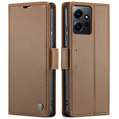 Handytasche Stand Schutzhülle Flip Leder Hülle C05S für Xiaomi Redmi Note 12 4G Braun