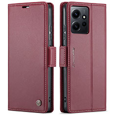 Handytasche Stand Schutzhülle Flip Leder Hülle C05S für Xiaomi Redmi Note 12 4G Rot