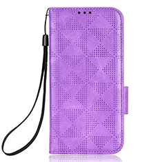 Handytasche Stand Schutzhülle Flip Leder Hülle C05X für Samsung Galaxy Z Fold5 5G Violett