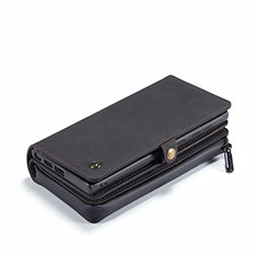 Handytasche Stand Schutzhülle Flip Leder Hülle C08S für Samsung Galaxy S23 Ultra 5G Schwarz