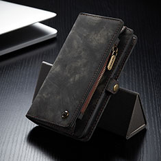 Handytasche Stand Schutzhülle Flip Leder Hülle C11S für Samsung Galaxy S21 5G Schwarz