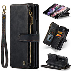 Handytasche Stand Schutzhülle Flip Leder Hülle CS1 für Samsung Galaxy Z Fold4 5G Schwarz