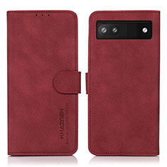 Handytasche Stand Schutzhülle Flip Leder Hülle D01Y für Google Pixel 7a 5G Rot