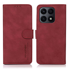 Handytasche Stand Schutzhülle Flip Leder Hülle D01Y für Huawei Honor X8a 4G Rot